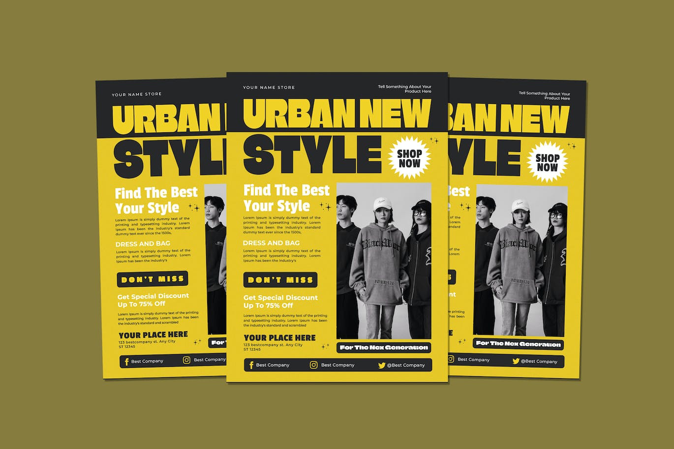 城市新风尚服装宣传单设计 Urban New Style Flyers