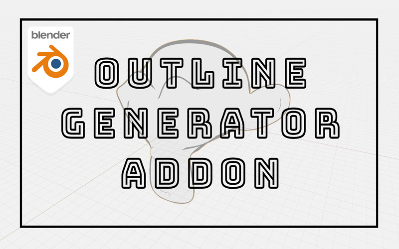 【Blender插件】Outline Generator 1.01 轮廓线条草图风格渲染生成器_