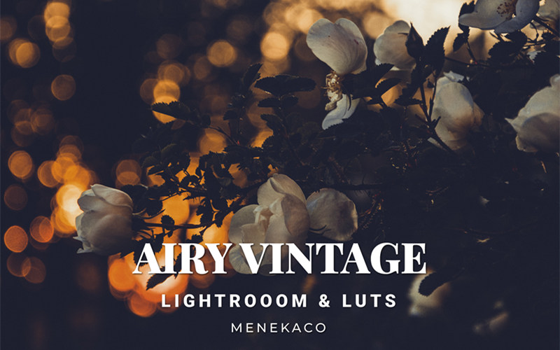 电影复古Lightroom预设和视频调色Luts预设 Airy Vintage_