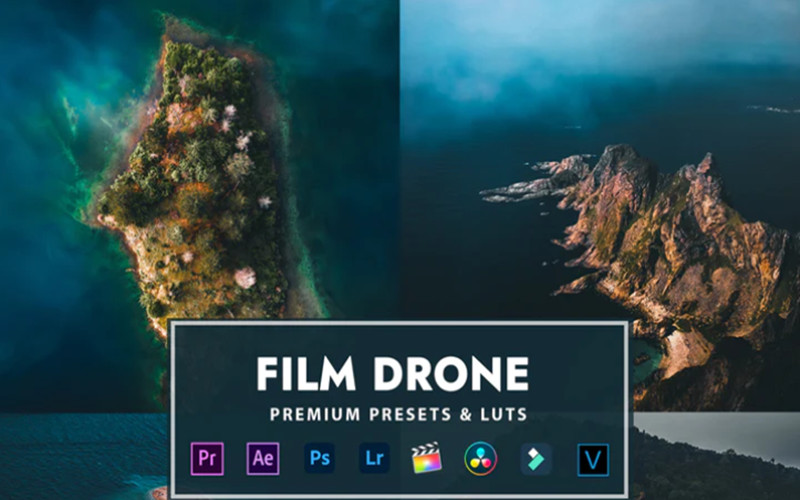电影无人机航拍电影风光大片Lightroom预设及视频调色LUT预设_