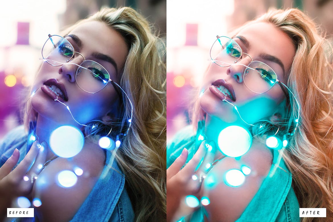 15 个霓虹灯街头摄影照片后期调色高级 Lightroom 预设 15 Neon Premium Lightroom Presets