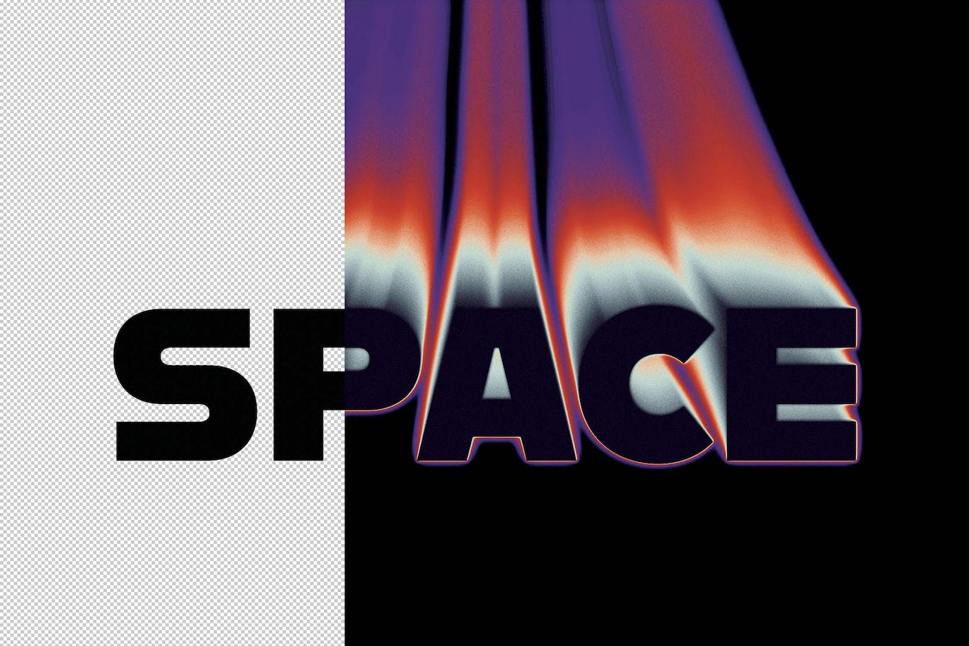 空间文字效果PSD分层模板 Space Text Effect