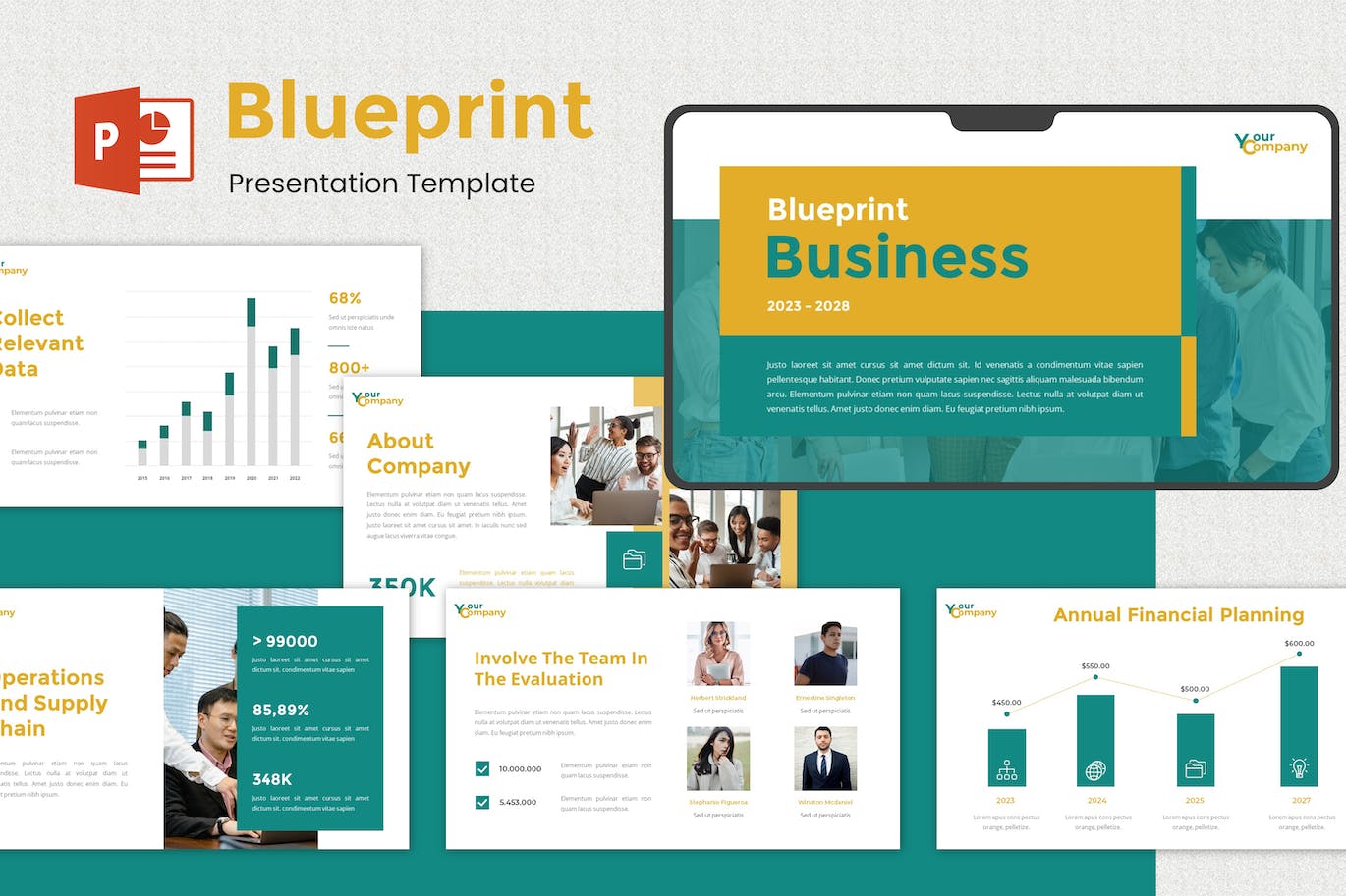 企业商务业务PowerPoint模板 Blueprint &#8211; Business Powerpoint Template