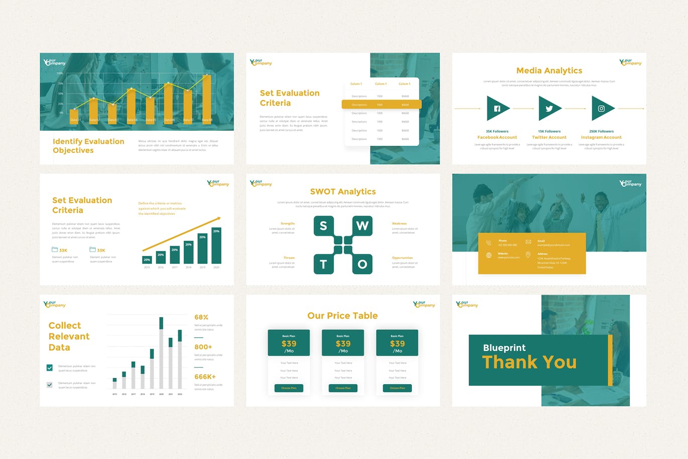 企业商务业务PowerPoint模板 Blueprint &#8211; Business Powerpoint Template