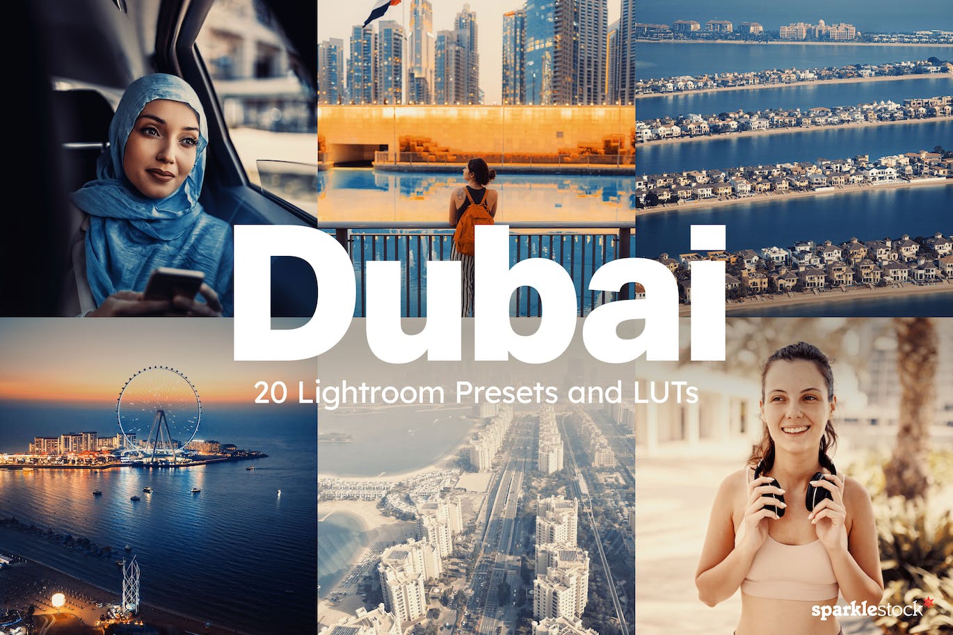 20 个迪拜旅行照片调色 Lightroom 预设和 LUT 20 Dubai Lightroom Presets and LUTs