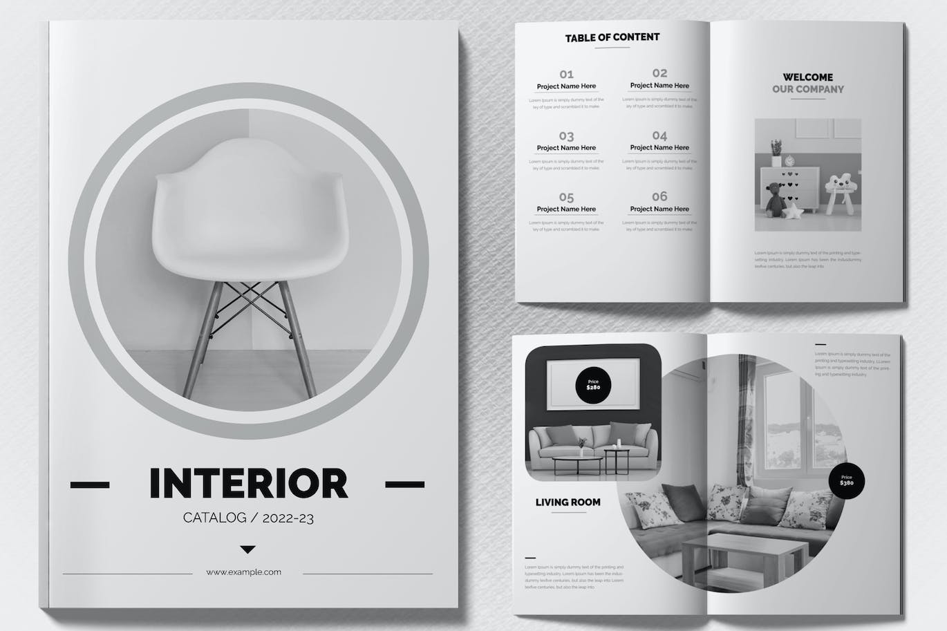 室内设计产品目录设计模板 Interior Design Catalog Layout