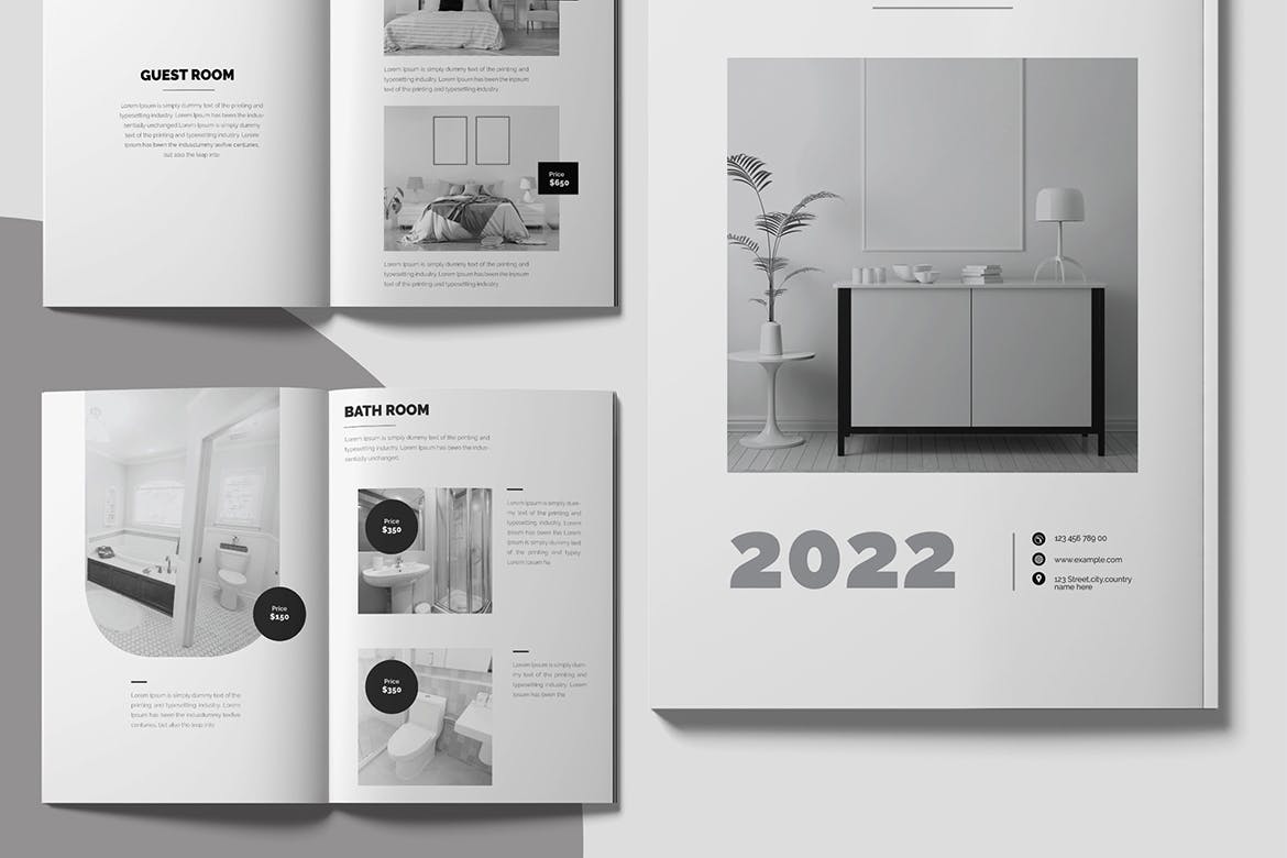 室内设计产品目录设计模板 Interior Design Catalog Layout