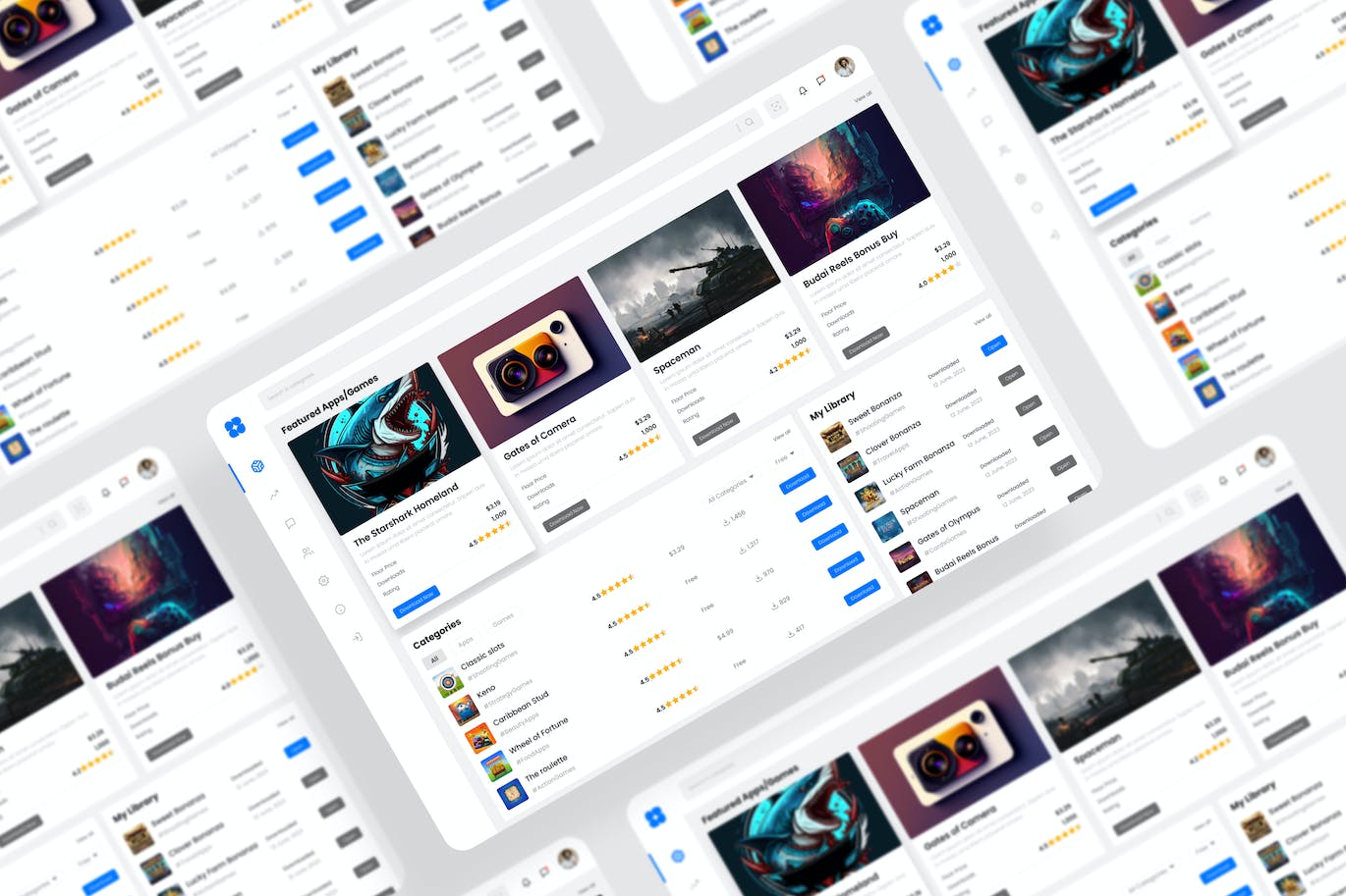 AppStore 仪表盘 UI 套件 AppStore Dashboard UI Kit