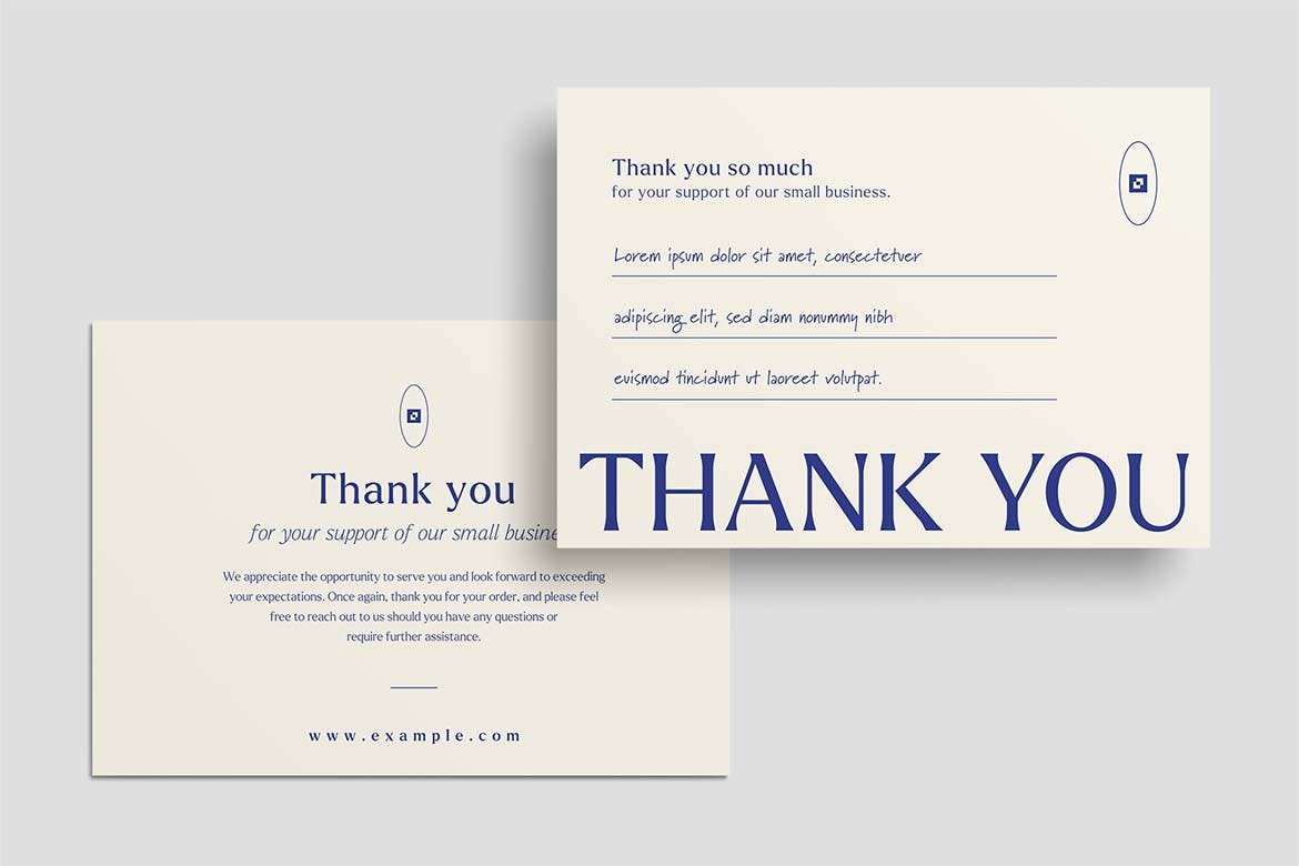 感谢卡模板 Thank You Card Template