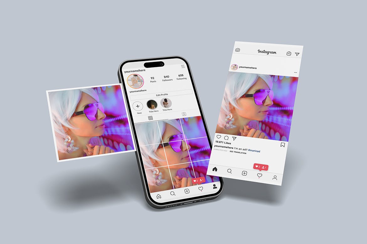 Instagram 帖子样机 Instagram Post Mockup