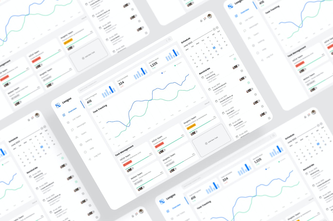 任务管理仪表盘 UI 套件 Task Management Dashboard UI Kit