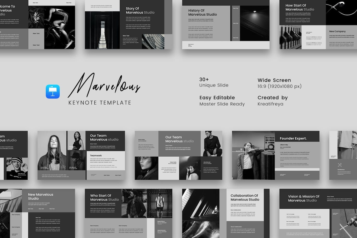 Marvelous &#8211; 商业主题演讲Keynote模板 Marvelous &#8211; Business Keynote Template