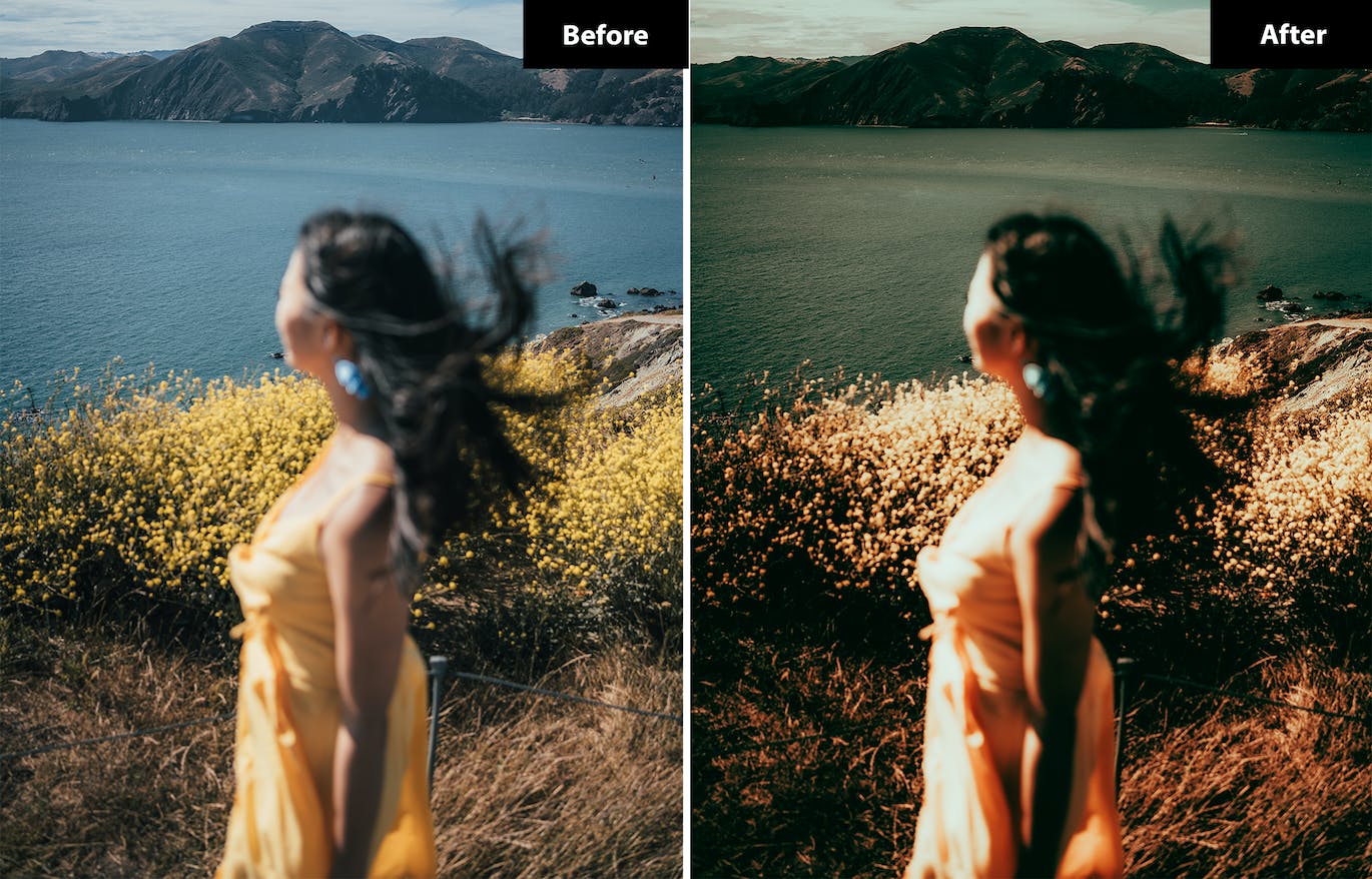 6 个橙色外观照片后期调色 Lightroom 和 Photoshop 预设 6 Orange Look Lightroom and Photoshop Presets