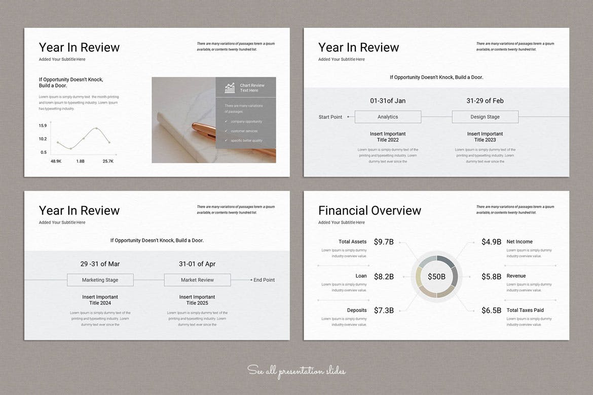 年度报告 PowerPoint 演示模板 Annual Report PowerPoint Presentation Template