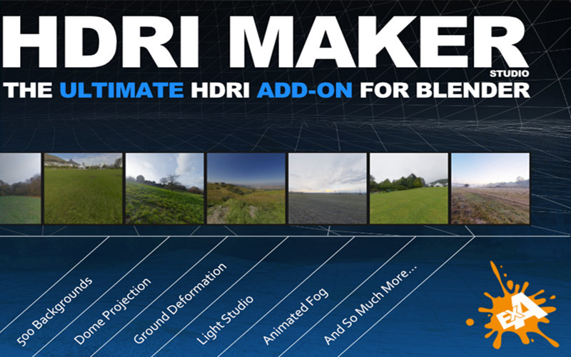 【Blender插件】HDRi Maker 3.0.110 HDRI环境光照明高清资产预设库_