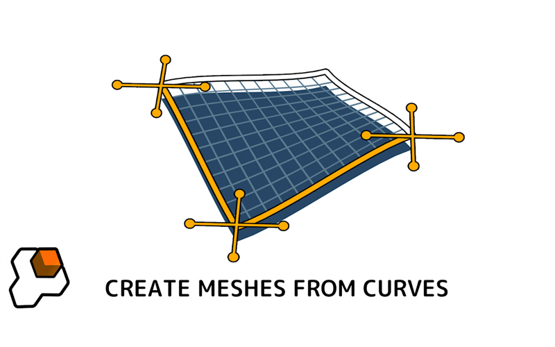 【Blender插件】Curves To Mesh 2.6 曲线网格快速建模贝塞尔曲线_