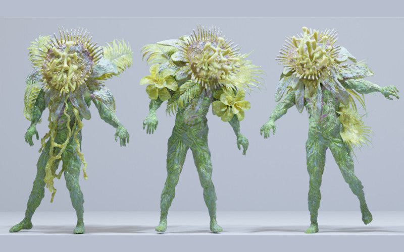 植物僵尸3D资产 Blend FBX ZTL格式素材 BOTANIC ZOMBIE 3D ASSETS_