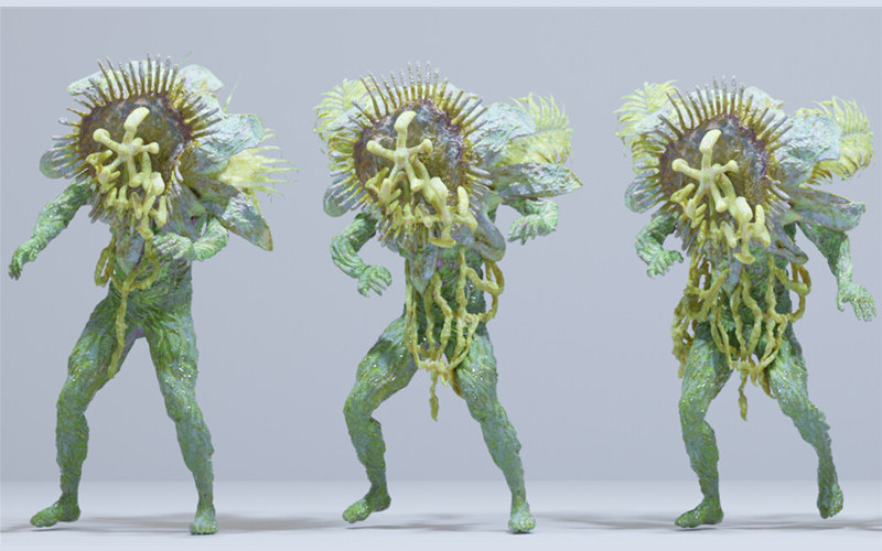 植物僵尸3D资产 Blend FBX ZTL格式素材 BOTANIC ZOMBIE 3D ASSETS_