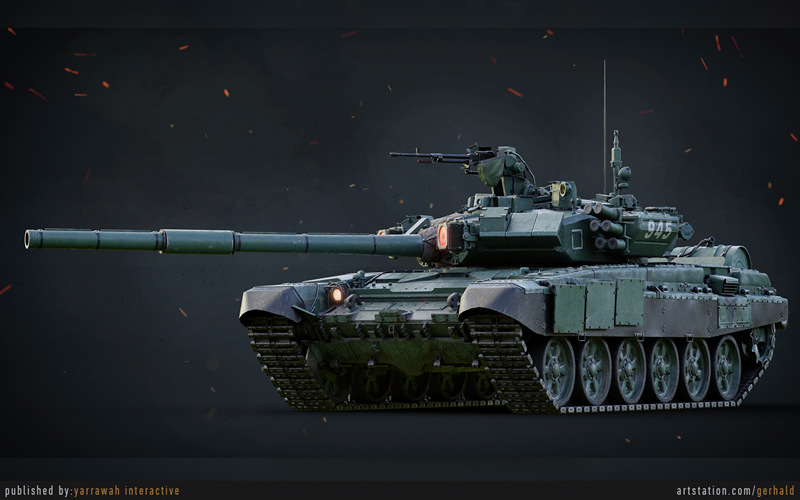 【UE4/5】T-90 主战坦克高级蓝图资产_