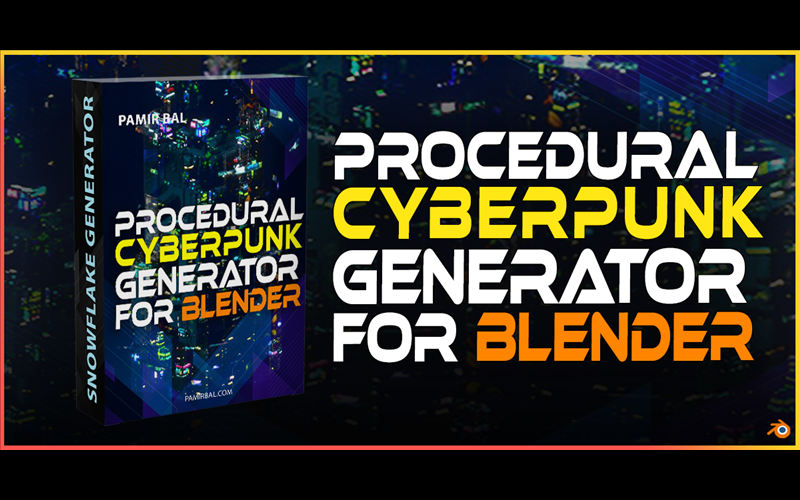 【Blender插件】 Procedural One Click Sci-Fi Cyberpunk Effect Generator 赛博朋克城市生成器_