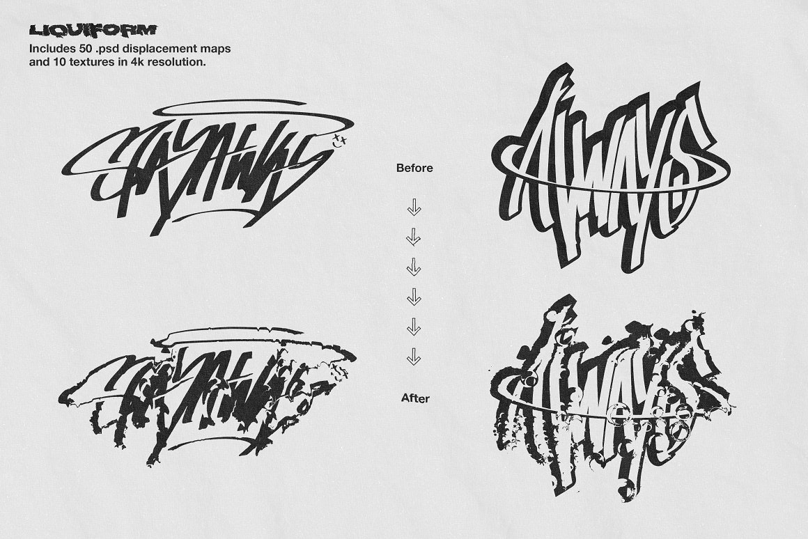 Liquiform &#8211; 液体置换贴图纹理失真效果套件