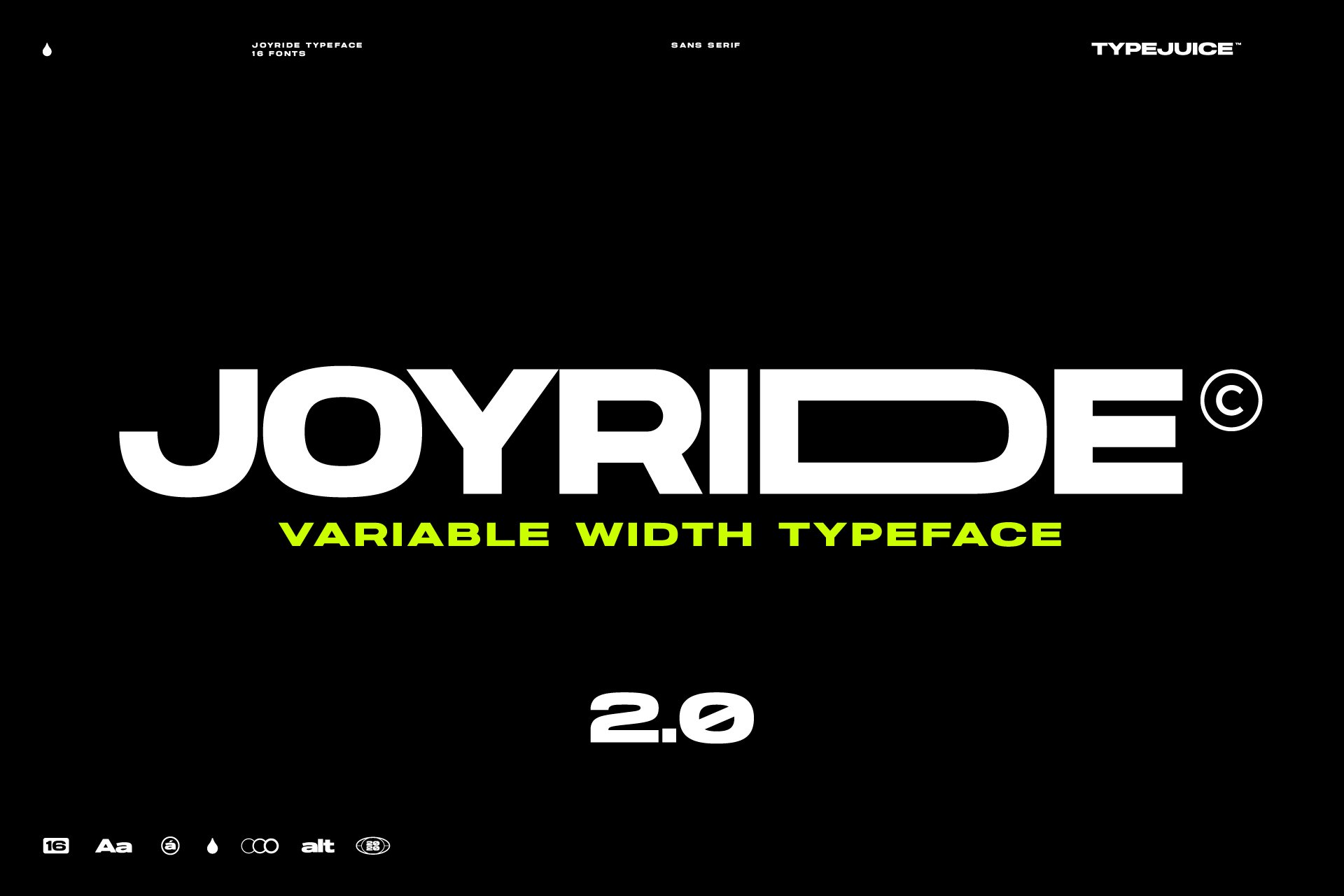 Joyride Extended Typeface 扩展字体可变宽度无衬线字体 -