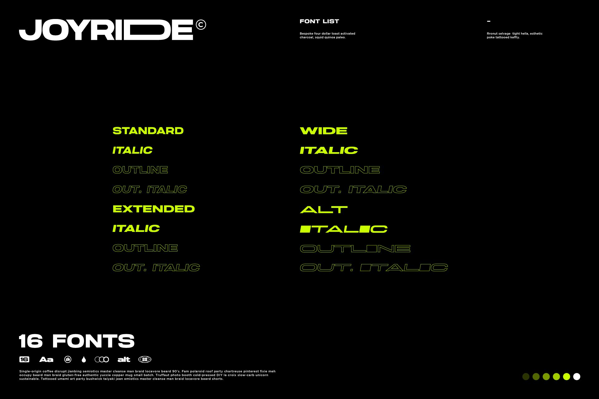 Joyride Extended Typeface 扩展字体可变宽度无衬线字体 -