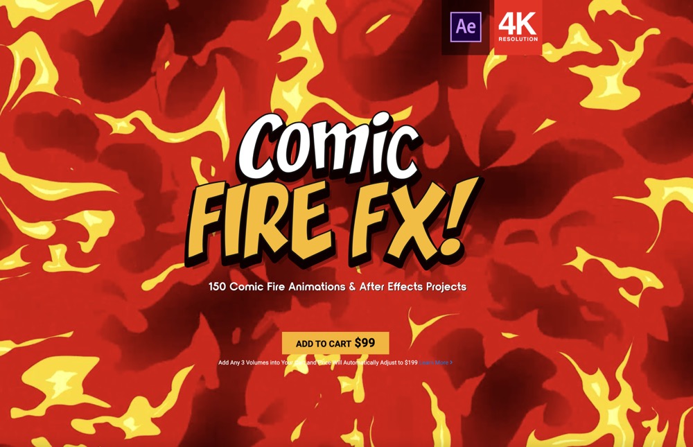 BusyBoxx – V06 Comic FireFX 高品质 4K 漫画烟雾火焰效果 -