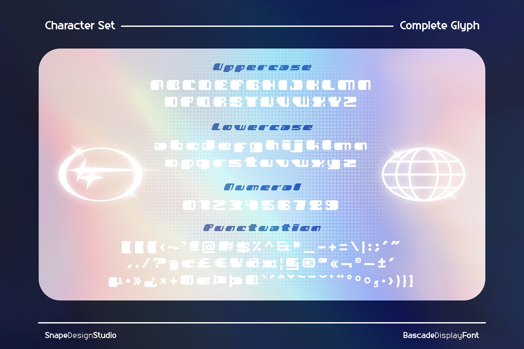 Bascade - Y2K Font 未来派海报游戏书籍封面流行设计字体 -