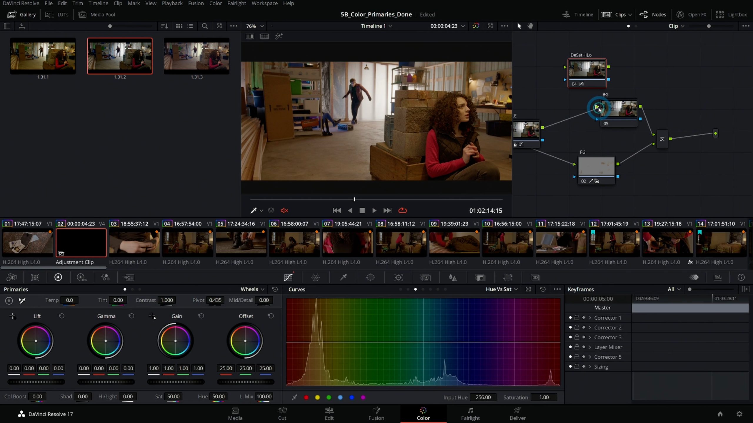 Davinci Resolve 17 End to End 剪辑、色彩校正、动态图形、音频混合 达芬奇大师课程 -