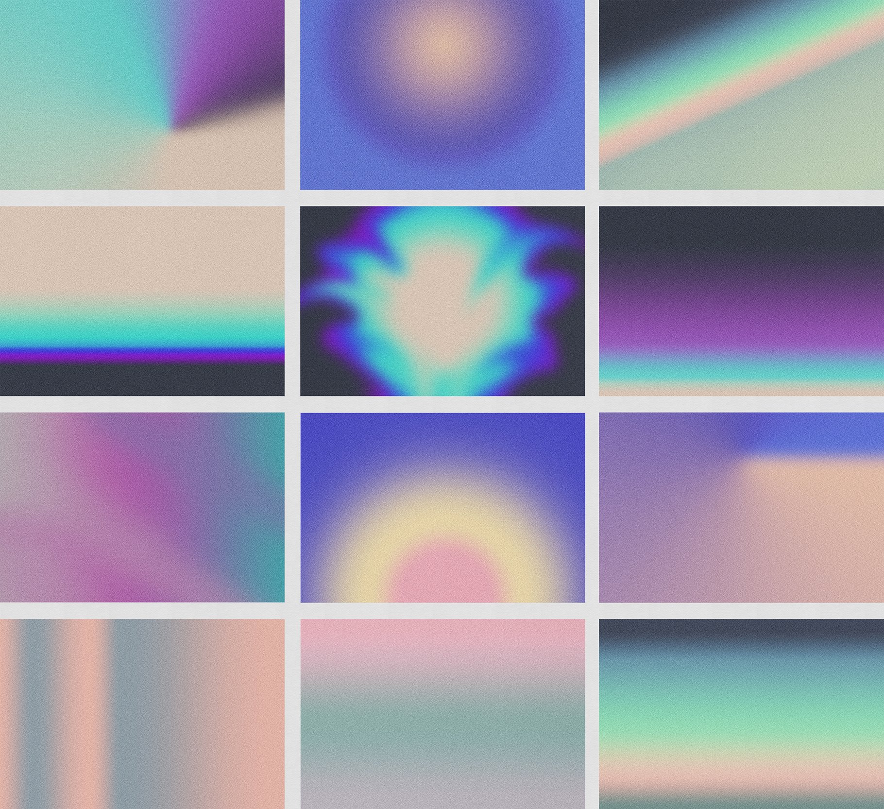 NOSTALGIA GRADIENT Textures & Shapes 怀旧渐变颗粒状纹理和迷幻错觉形状 -