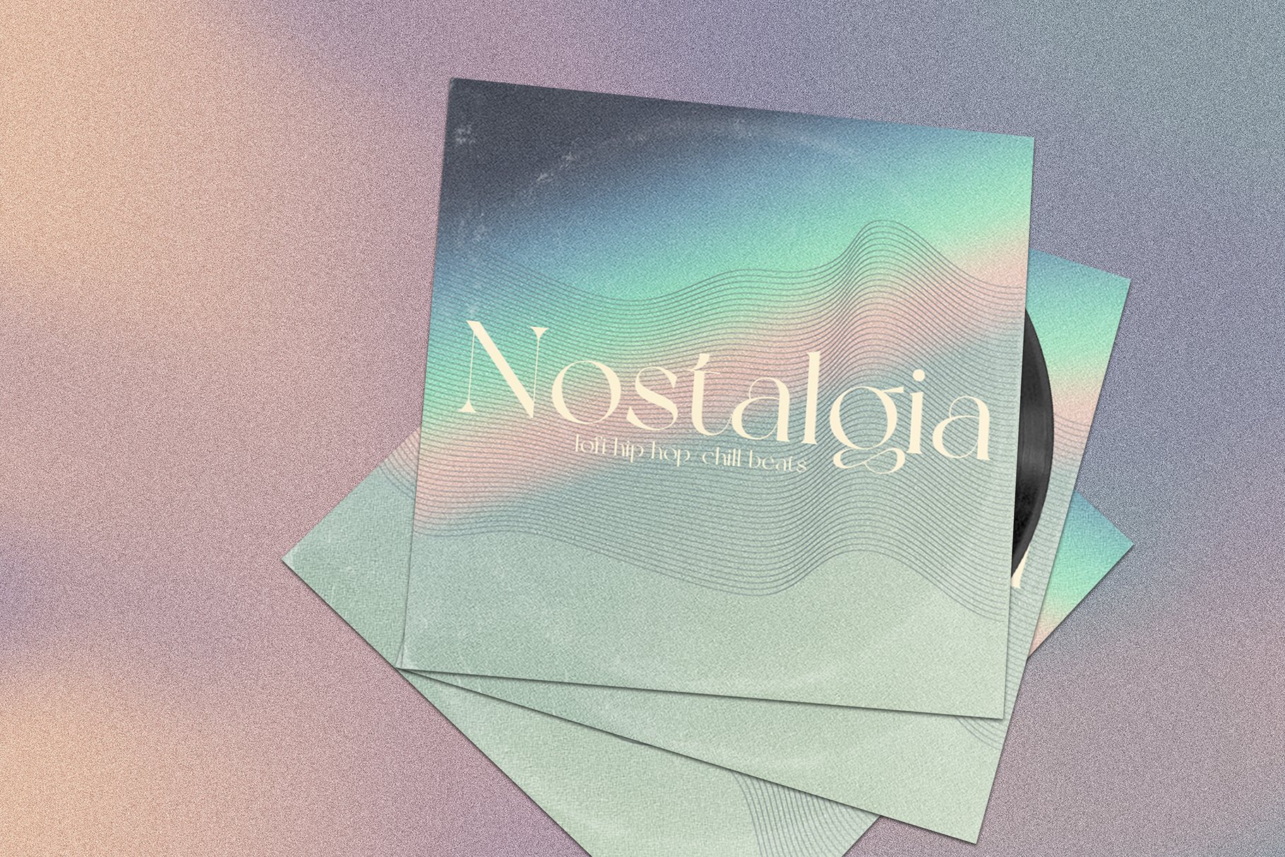 NOSTALGIA GRADIENT Textures & Shapes 怀旧渐变颗粒状纹理和迷幻错觉形状 -