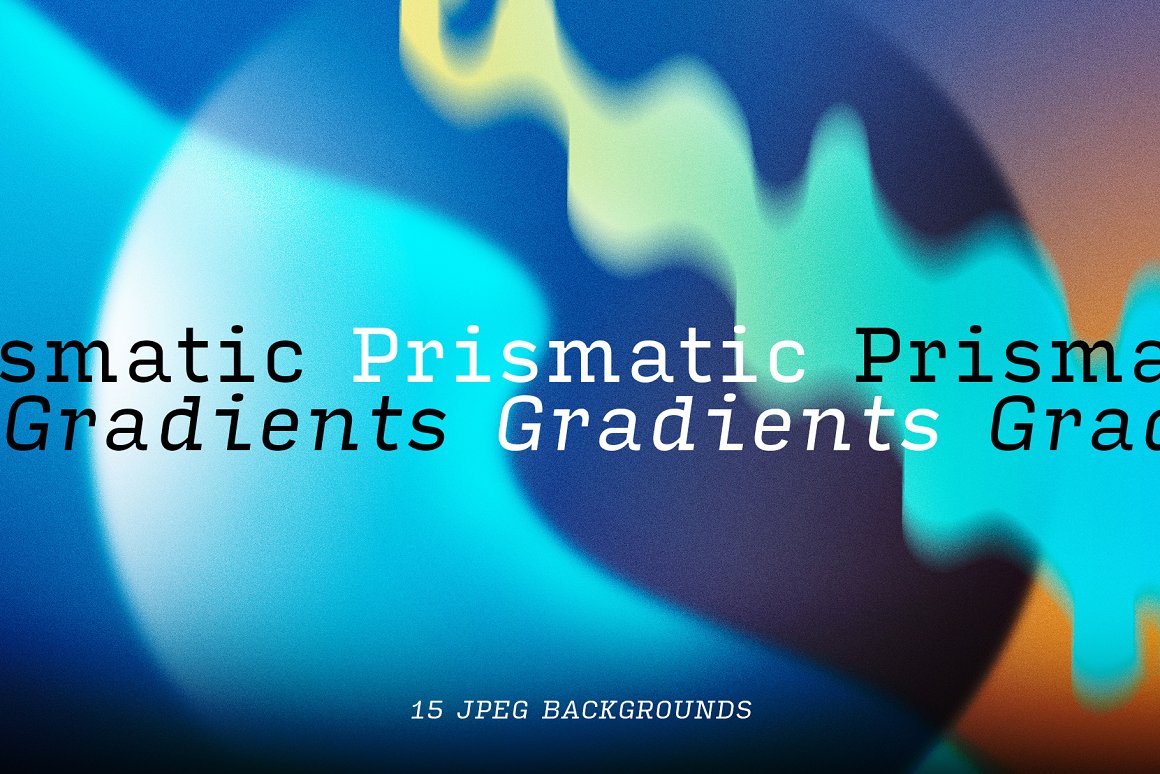 Prismatic Gradients 抽象艺术与彩色棱镜梯度渐变背景JPG -