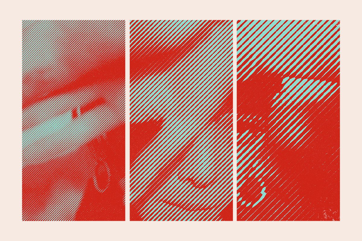 5 Retro Halftone Effects 5种半色调复古半色调效果 -