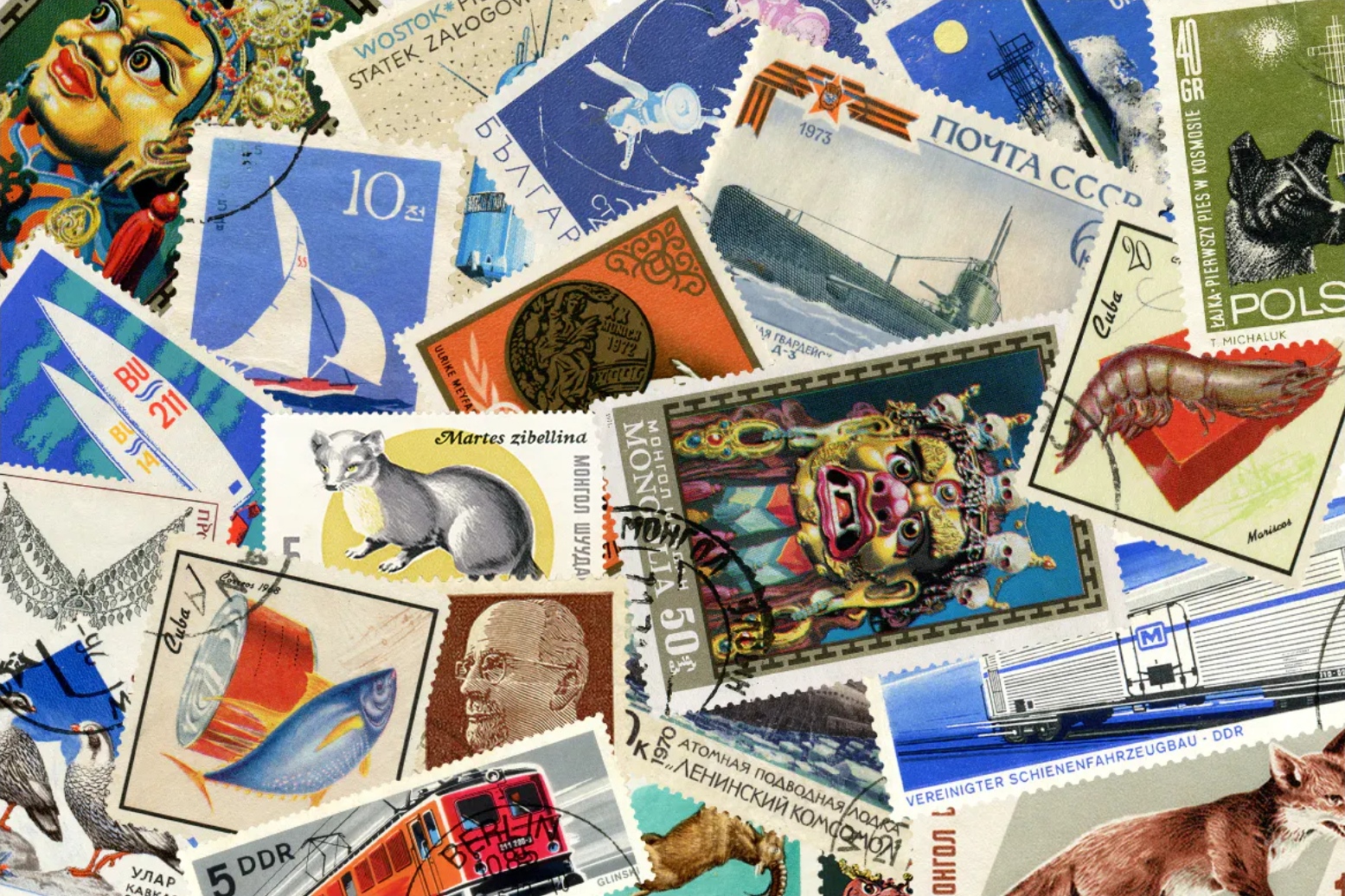 Postage Stamps 24张邮票图形PNG 1200x1200 -