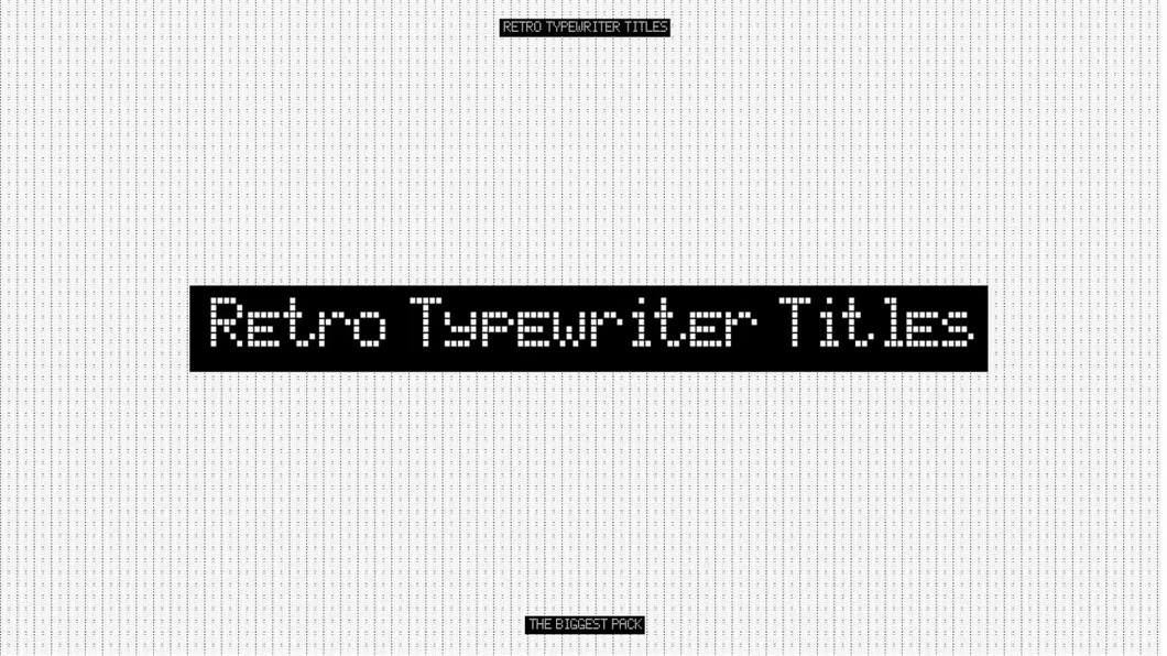 50个复古打字机标题Final Cut Pro X 模板 -