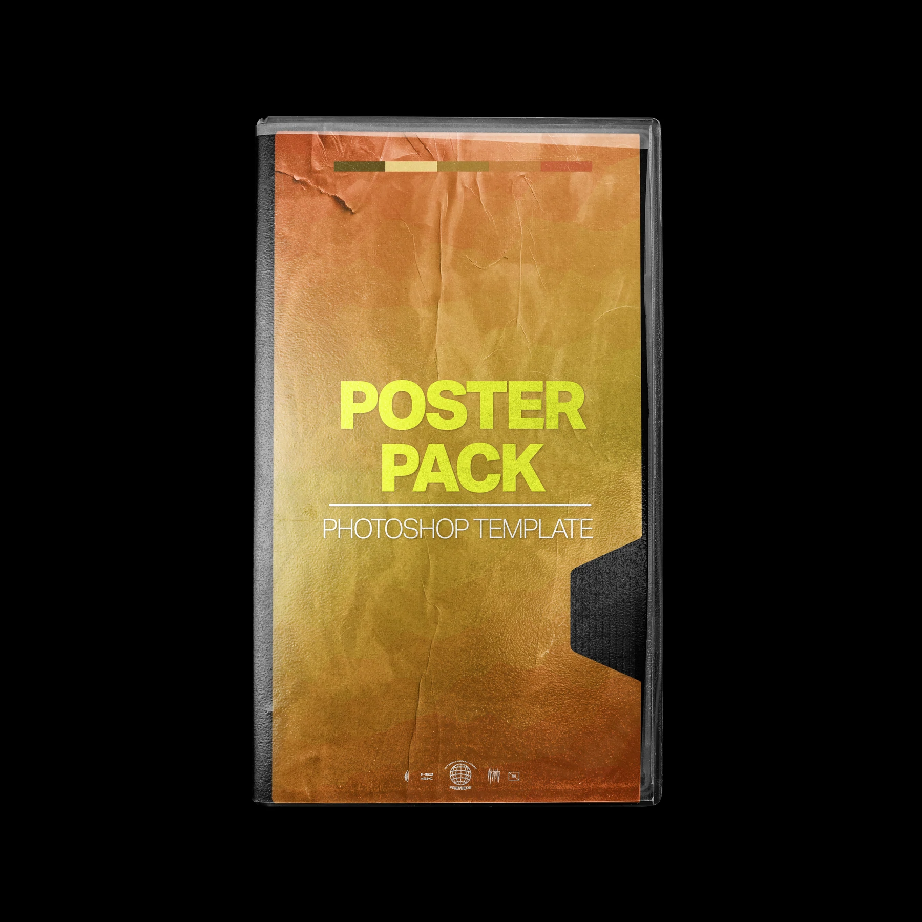 Tropic Colour Poster Pack 35个独特撕裂褶皱纹理PSD海报样机模型 -