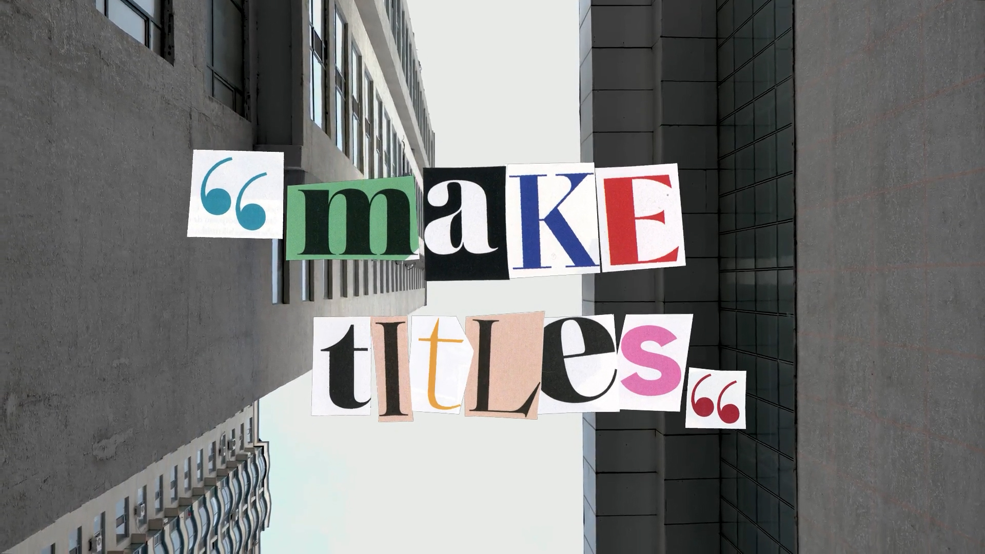 Magazine Cutout Letters 杂志剪纸拼贴字母数字符号After Effects 模板 -