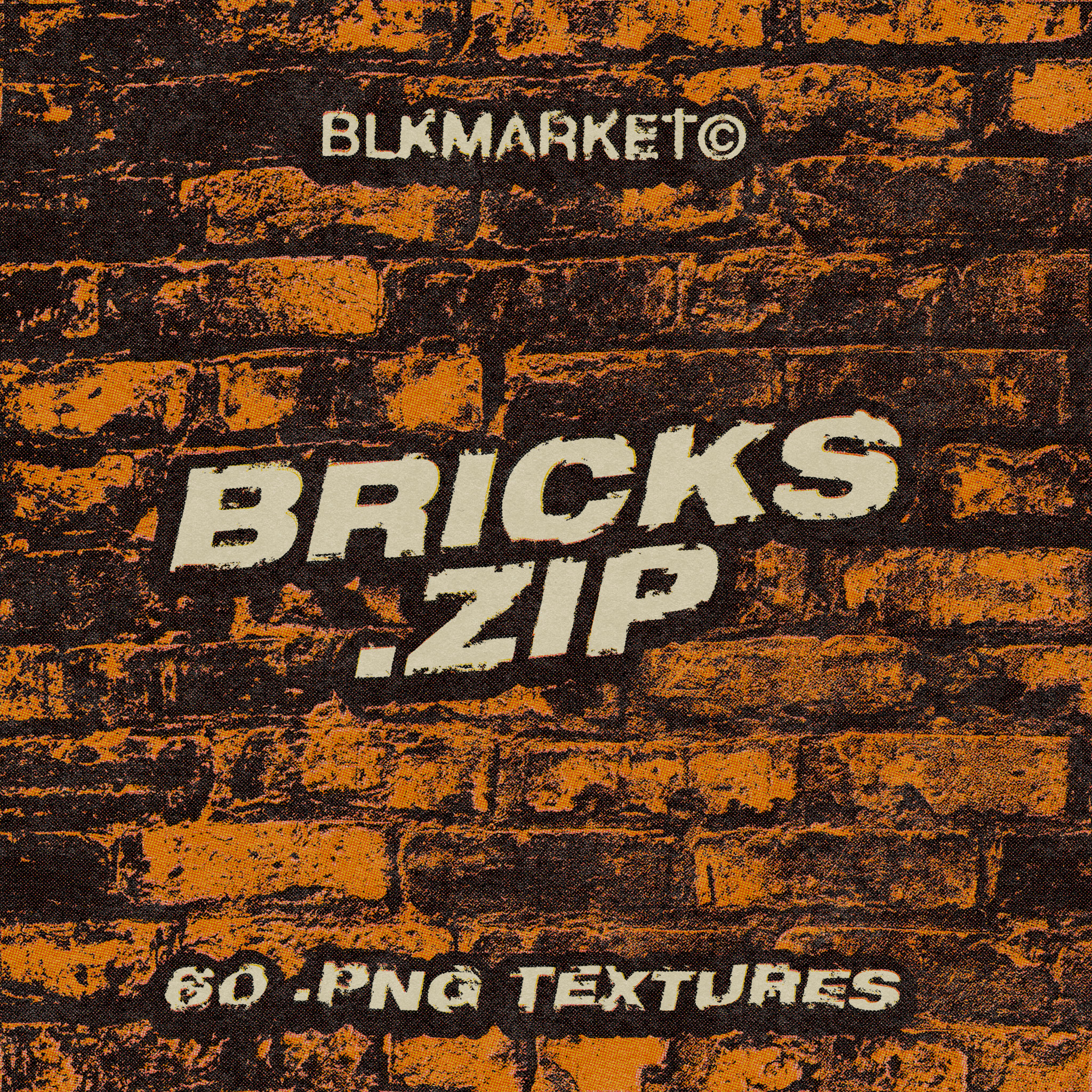 Blkmarket Bricks.zip 61种城市风格砖块纹理PNG TEXTURES -