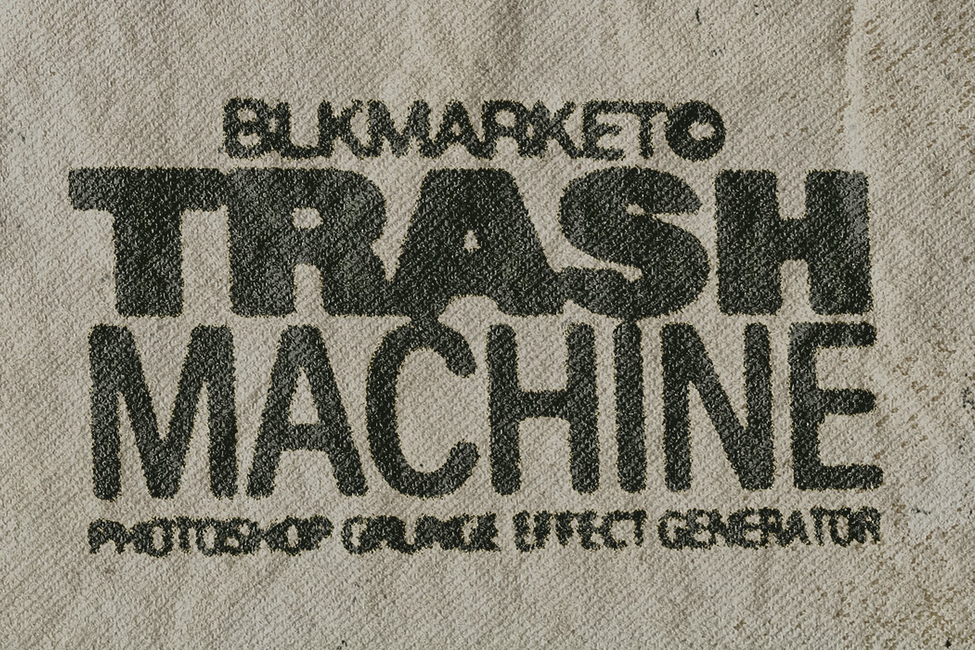 Trash Machine 模拟墨水渗色和垃圾 Photoshop动作 -