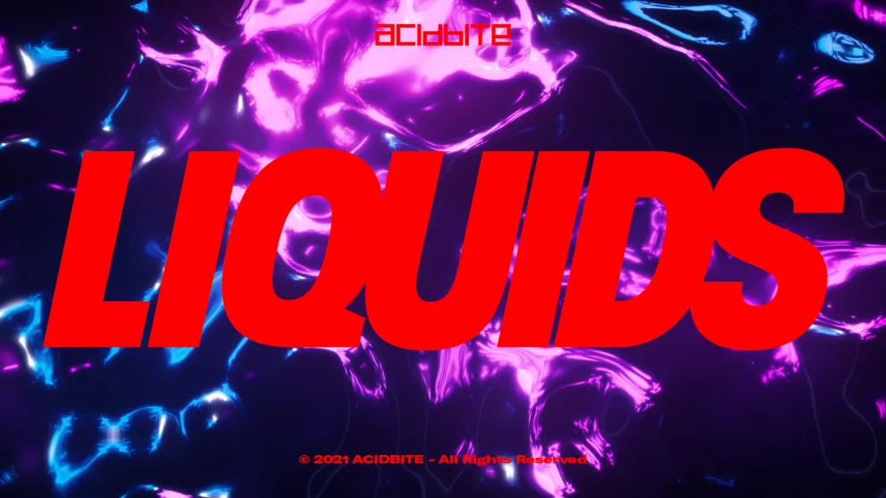 LIQUIDS 4K 视频背景、标题、投影、叠加LIVE现场视觉背景液体纹理 ProRes 422 Quicktime -