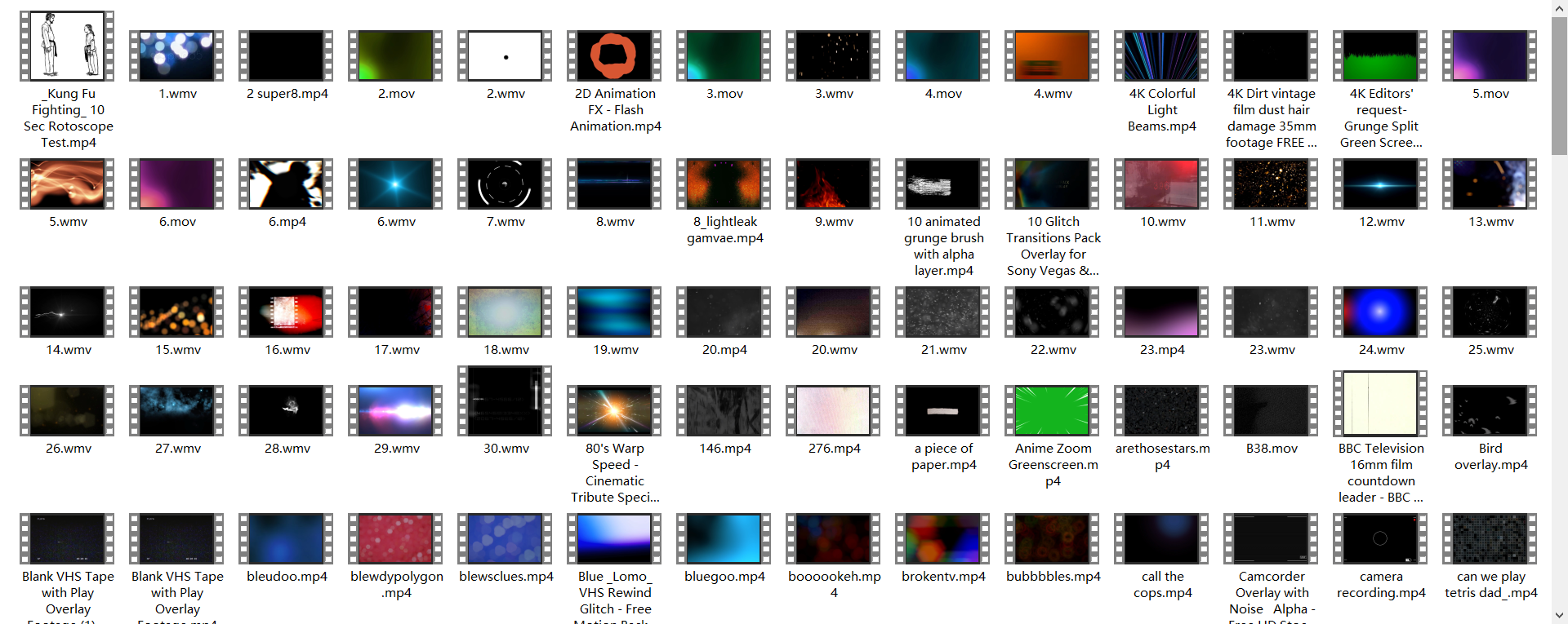 100多个AE预设、30+ LUT、纹理漏光叠加层MP4、AE模板动漫视频编辑包 -