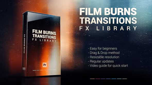 电影烧伤过渡和FX包 Film Burns Transitions & FX Pack -