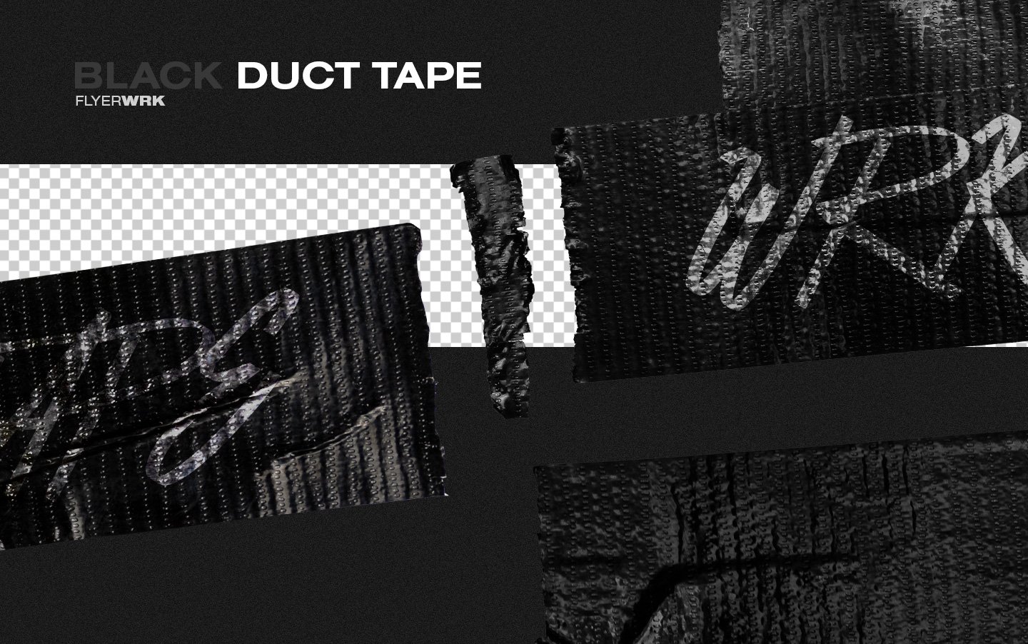 黑色胶带、灰色胶带、铝、包装和遮蔽胶带 Isolated Adhesive Tape Pieces -