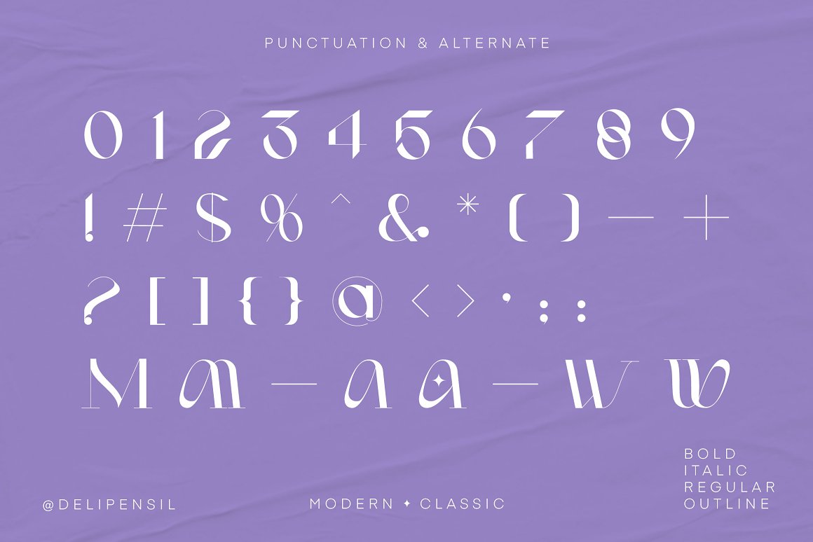 Doky Classic Modern Typeface 美学经典现代极简时尚轻奢字体 -