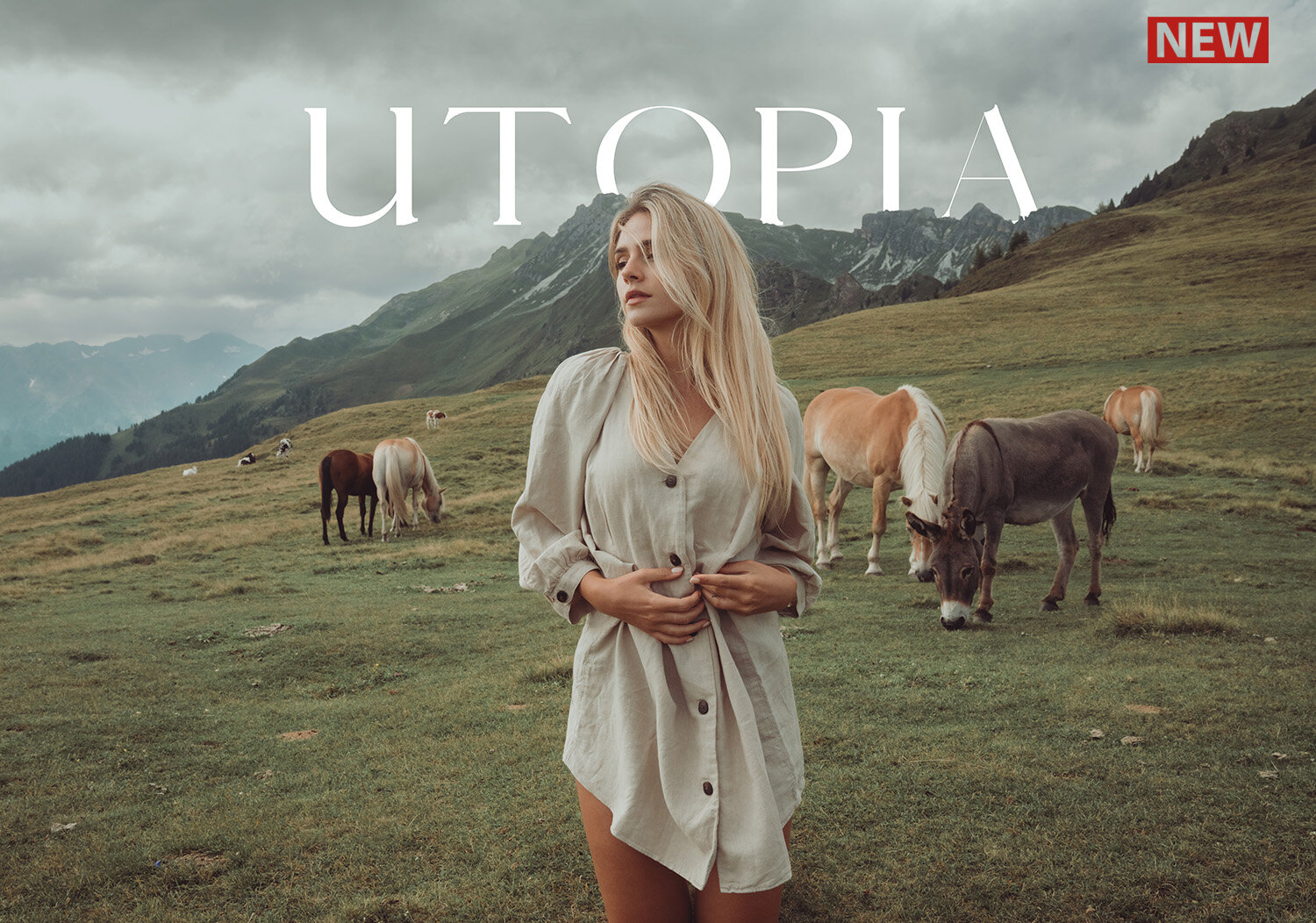 NEW | Utopia Preset Pack 复古美学自然人像风光Lightroom滤镜预设包 -