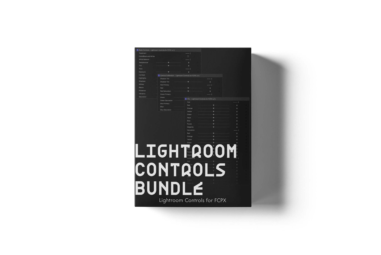 FCPX插件 - FCPX界面Lightroom风格滑块调色插件 Lightroom Controls for Final Cut Pro X - Bundle -