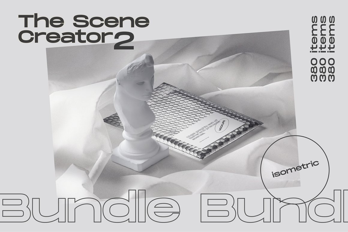 The Scene Creator 2 - Bundle 3 in 1 巨大图形集独特项目和预制场景创作者2 - 3合1套装捆绑包 - 品牌、标题、Web项目、场景样机 -