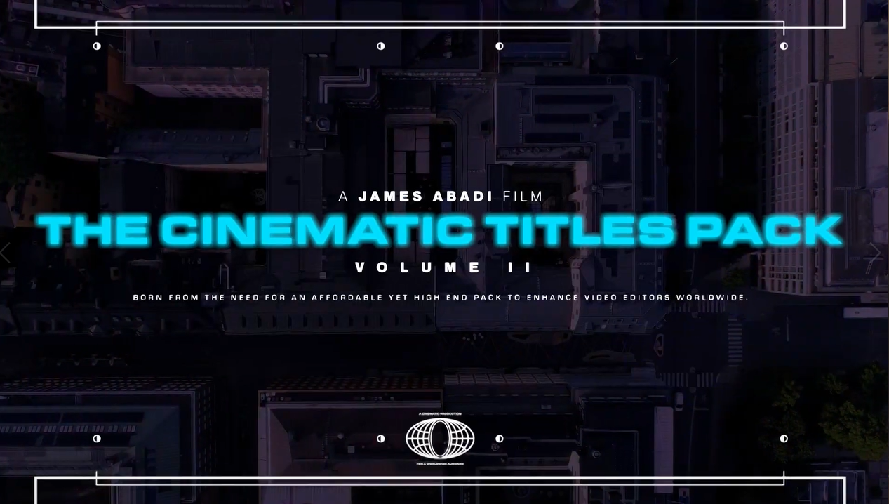 James Abadi 高质量专业创意电影场景边框图标标题包 The Cinematic Title Pack V2（5943） -