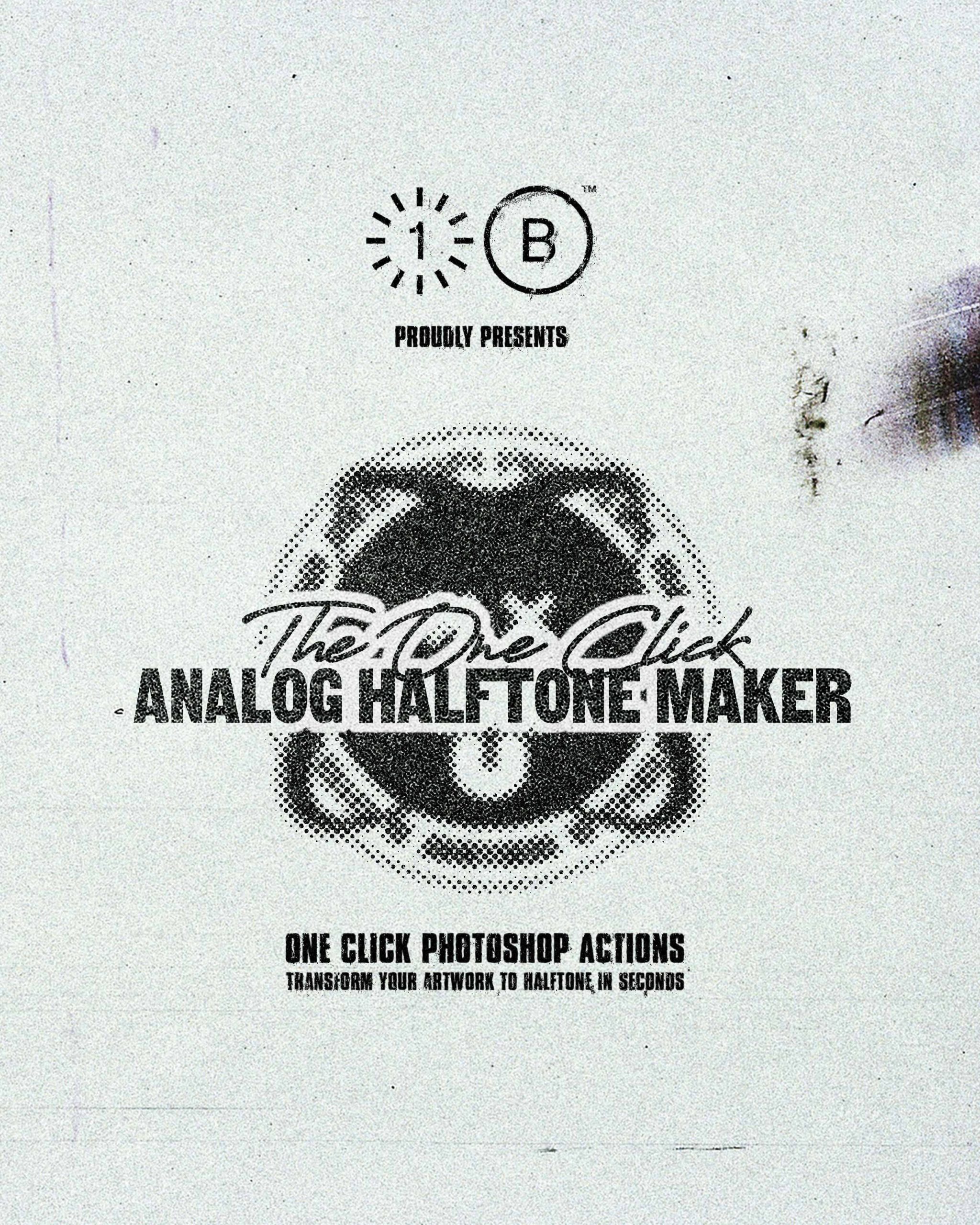 Alex 高分辨率一键式文本徽标量图模拟半色调制作器 One Click Boutique Analog Halftone Maker（6024） -